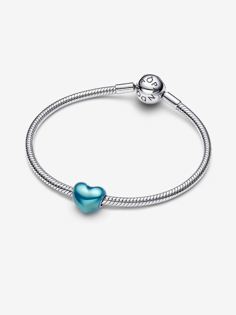 Pandora -  Charm Cuore Metallico Azzuro - 3