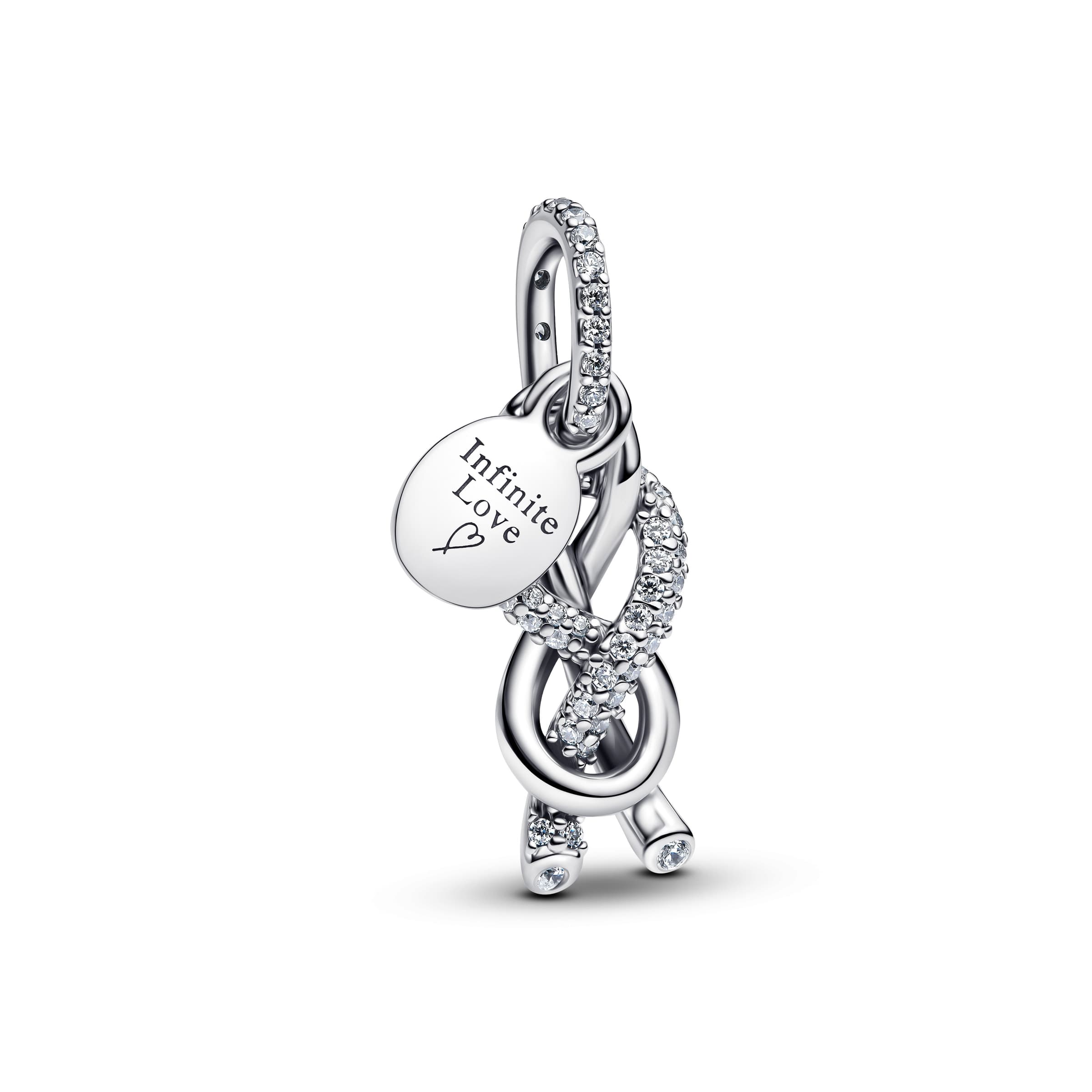 Pandora   Charm Pendente Nodo Infinito e Pavè