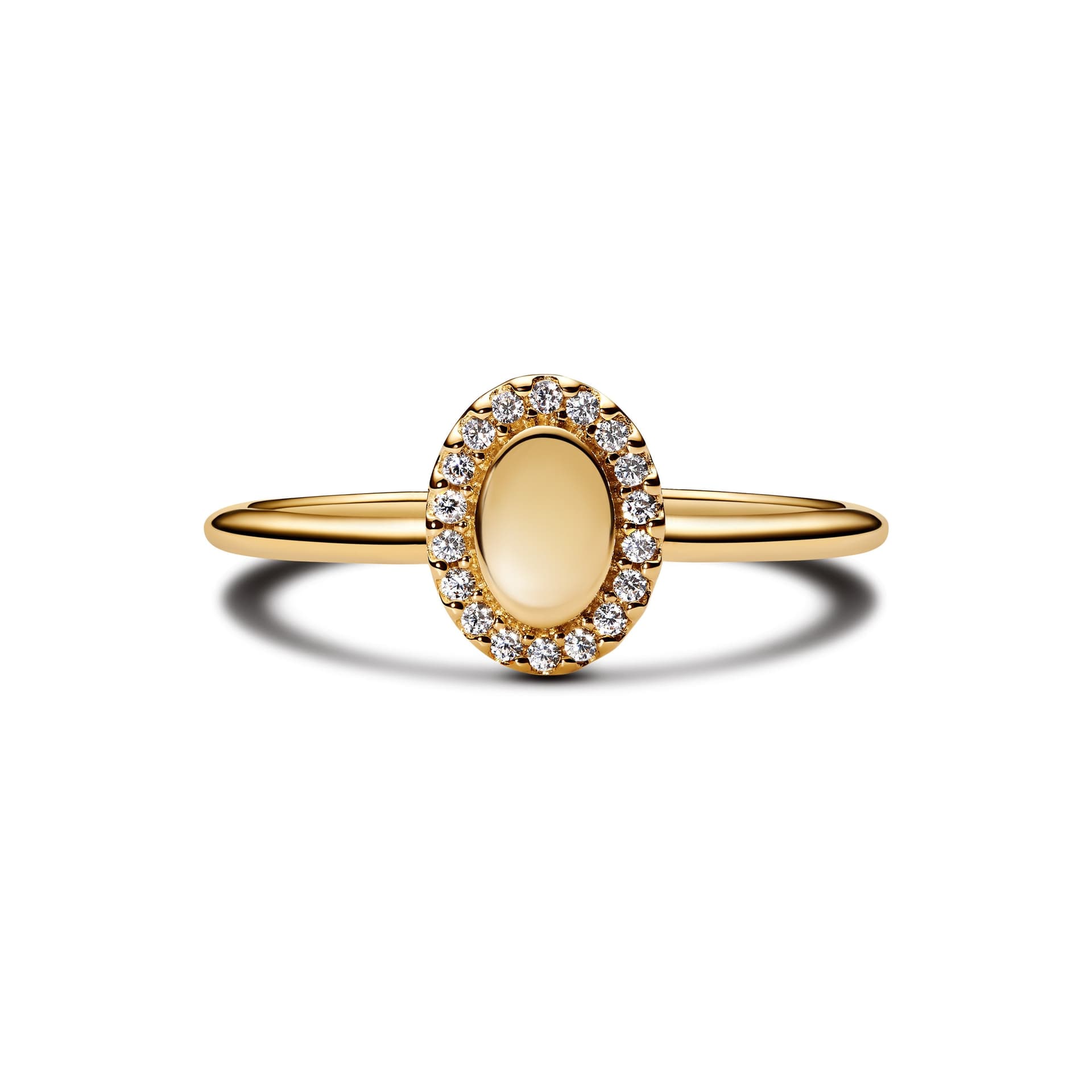 Pandora -  Anello Ovale e Pavè da incidere - 3