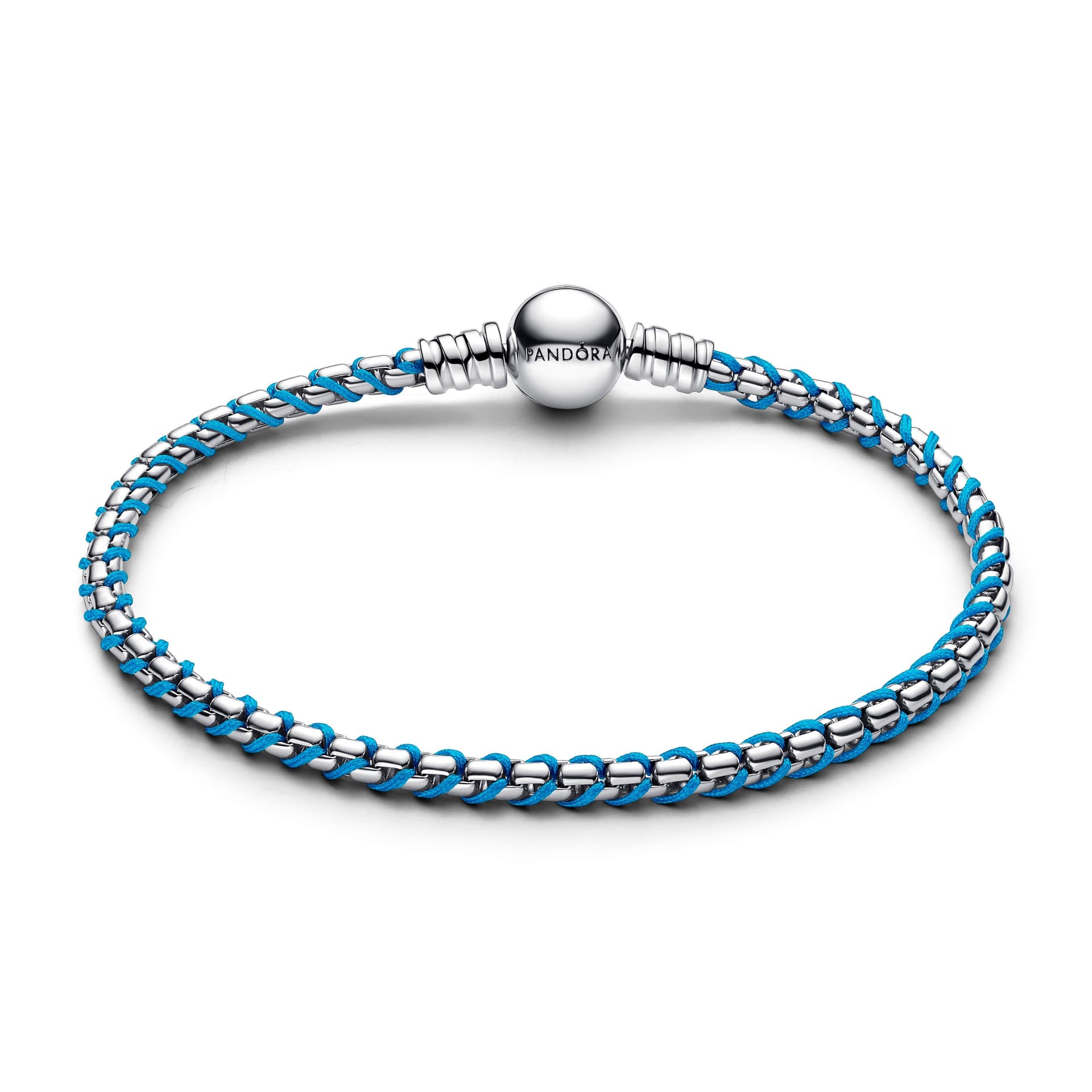 Pandora   Bracciale Intreccio Tessuto Turchese - 2