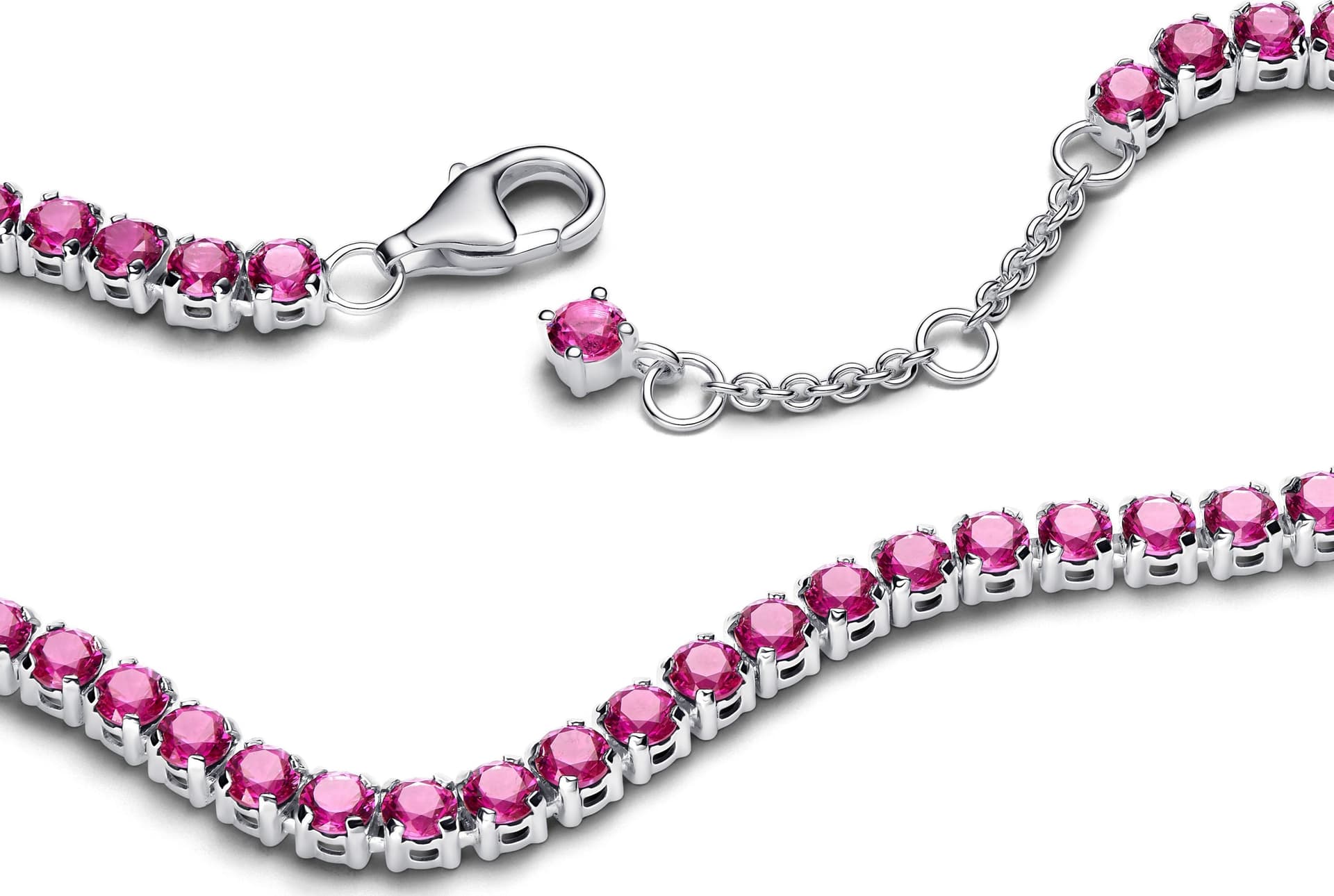 Pandora   Bracciale Tennis Cristalli Rosa Scuro - 2