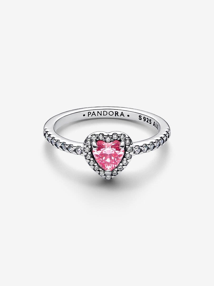 Pandora   Anello Cuore in Rilievo Rosa - 2
