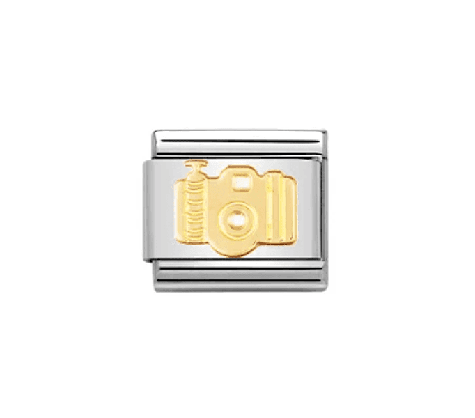 NOMINATION -   LINK COMPOSABLE CLASSIC IN ORO MACCHINA FOTOGRAFICA