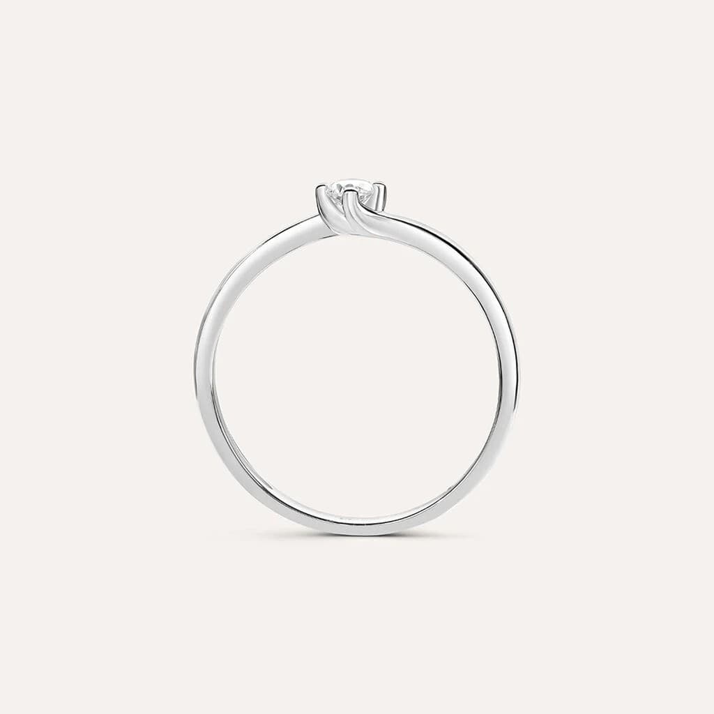 Stroili   -   Anello Solitario Claire Oro Bianco Cubic Zirconia - 3