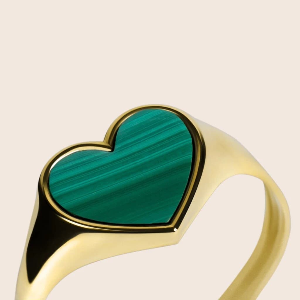 Stroili   -   Anello Chevalier Beverly Oro Giallo Malachite - 4
