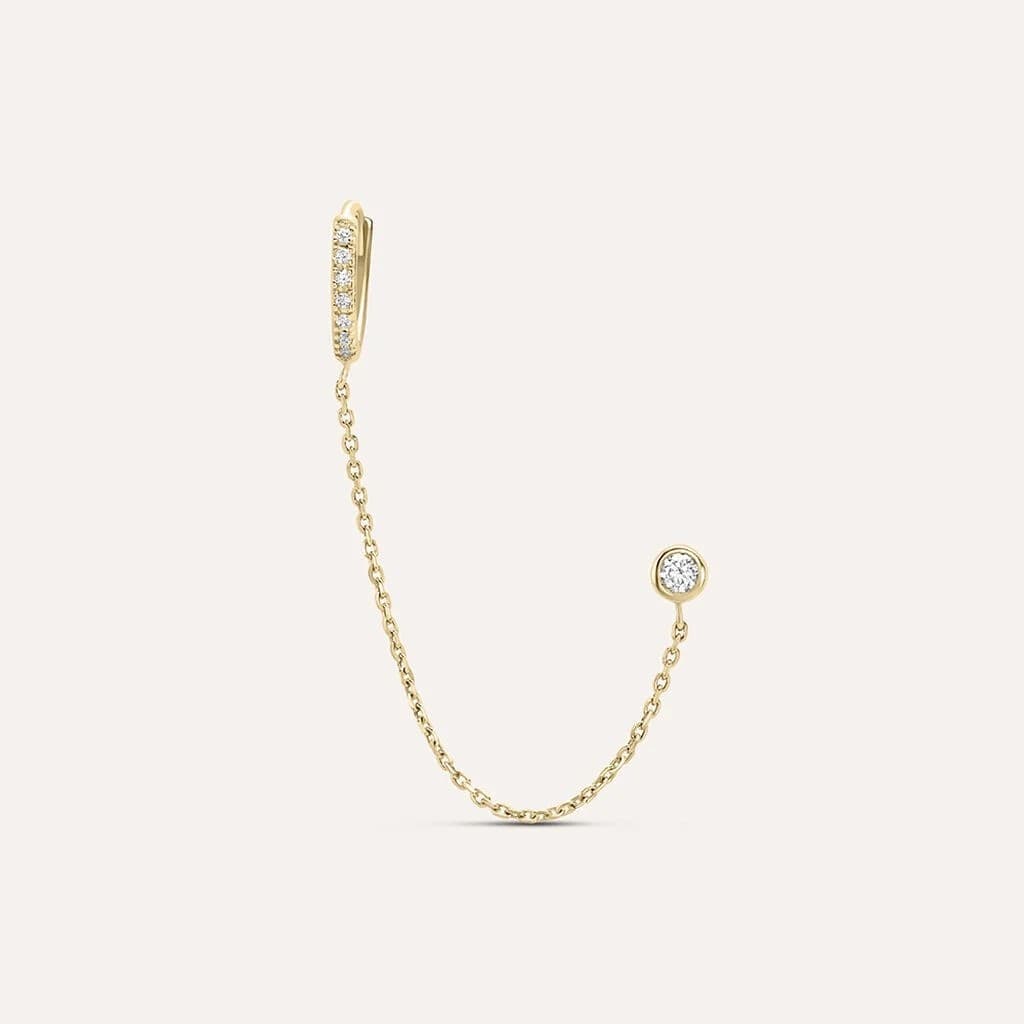 Stroili   - Orecchino Mono Punto Luce Golden Dreams Placcato Oro Giallo Cubic Zirconia - 2