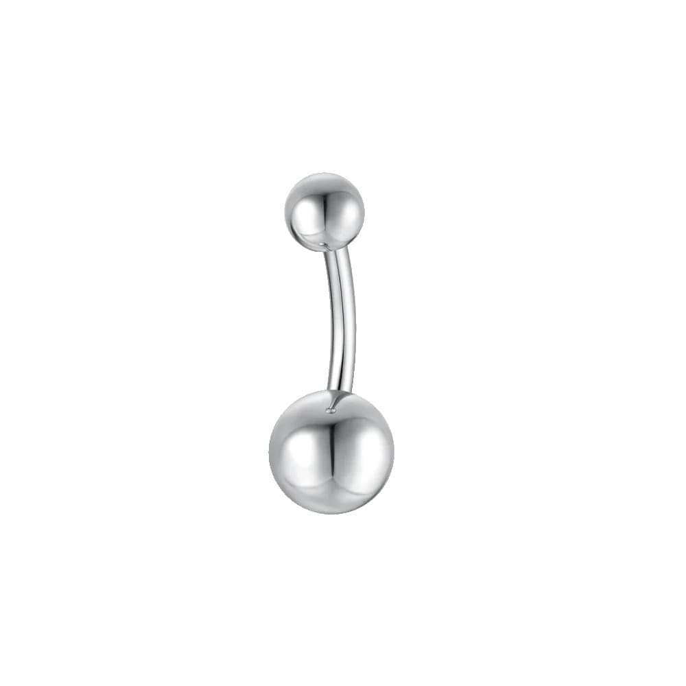 LUCA BARRA - ORECCHINO PIERCING OMBELICO DONNA IN ACCIAIO CON SFERE IN ACCIAIO