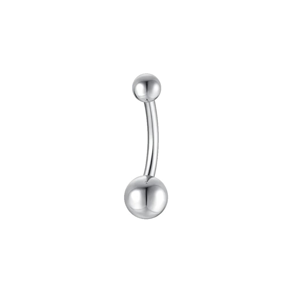 LUCA BARRA - ORECCHINO PIERCING OMBELICO DONNA IN ACCIAIO CON SFERE IN ACCIAIO