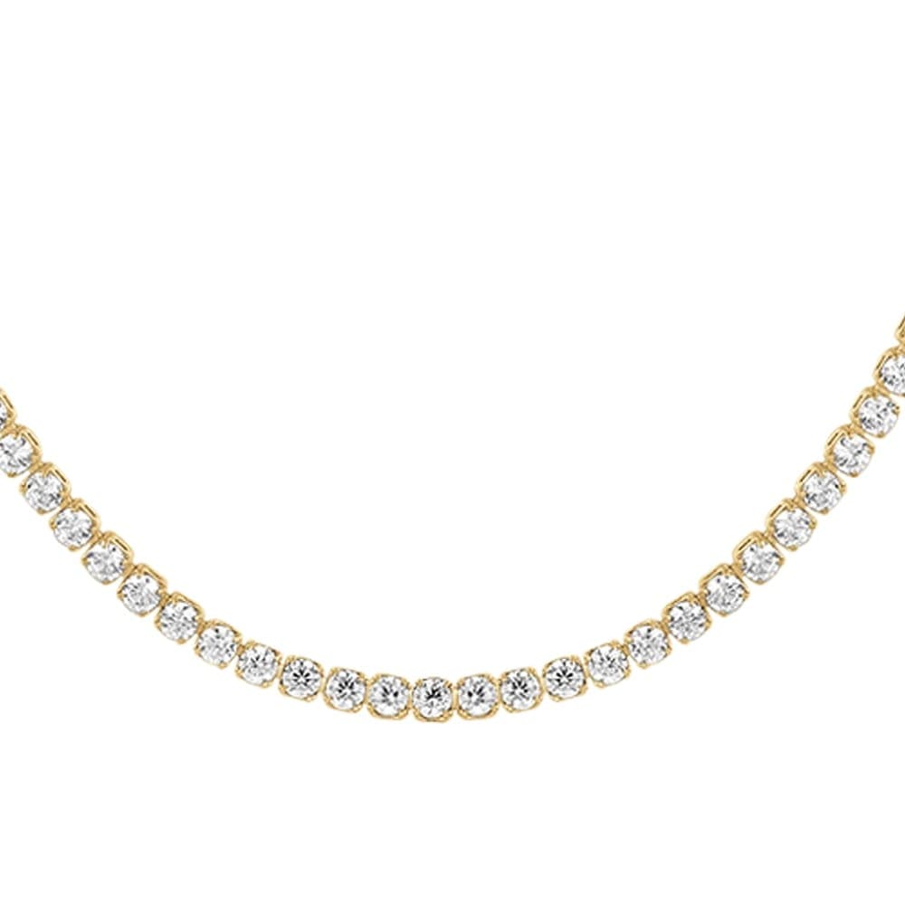 LUCA BARRA  -  COLLANA TENNIS DONNA IN ACCIAIO CON ZIRCONI BIANCHI COLORE ORO - 2