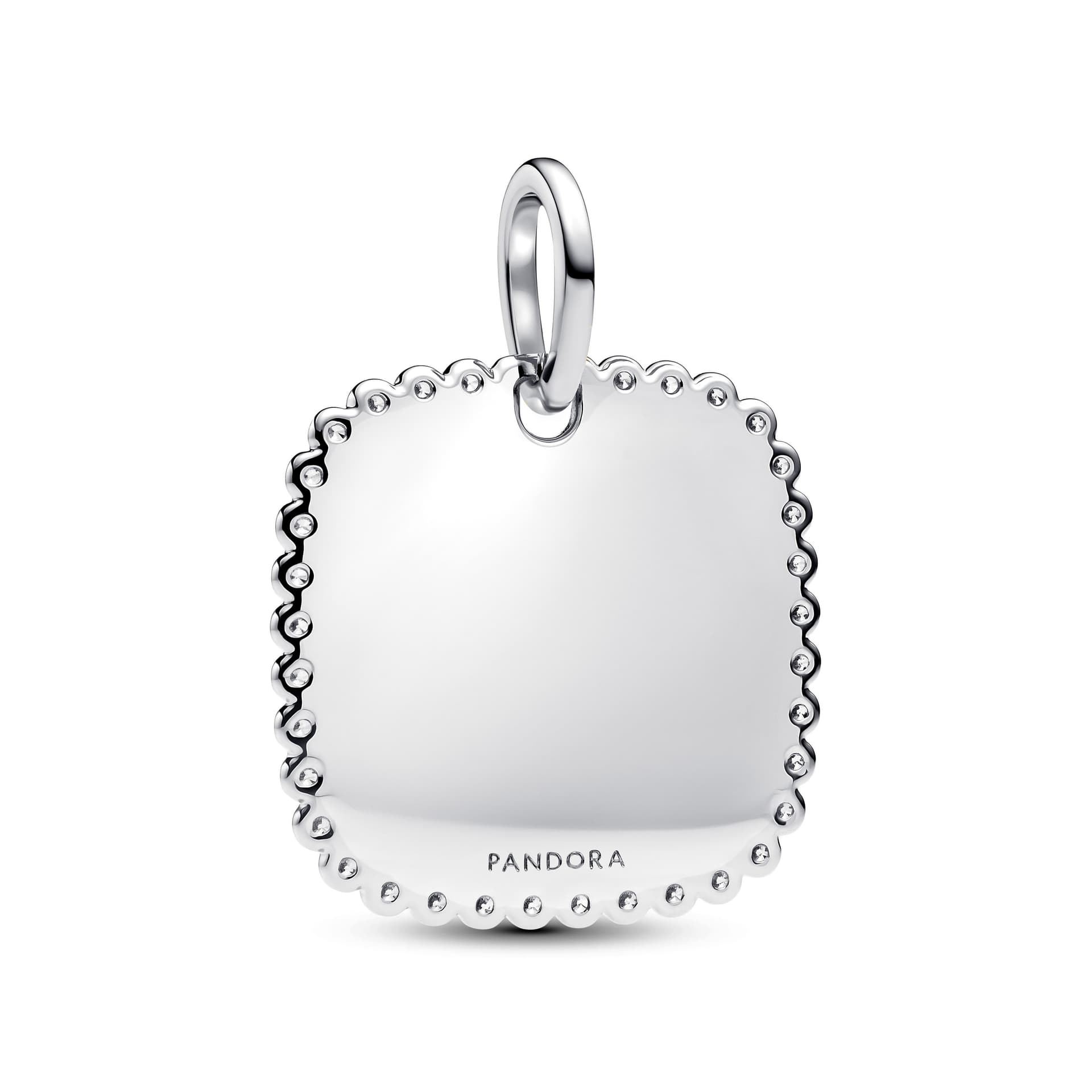 Pandora   Charm Pendente Medaglia Quadrata Luminosa da incidere - 3