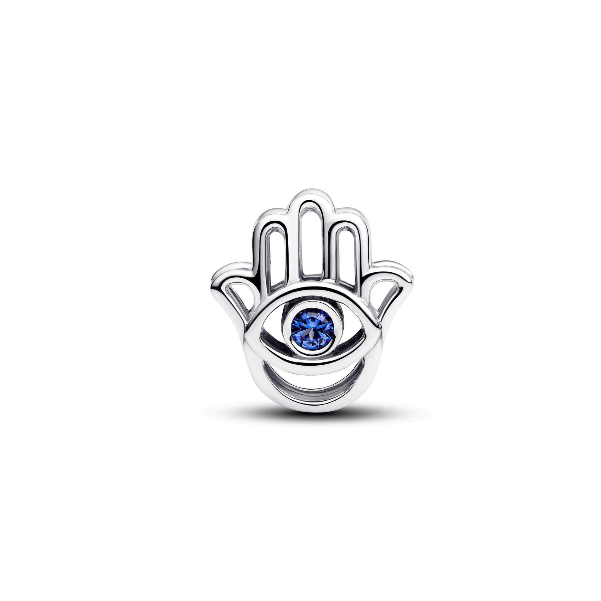 Pandora  Charm Openwork Mano di Fatima Pietra Blu - 2
