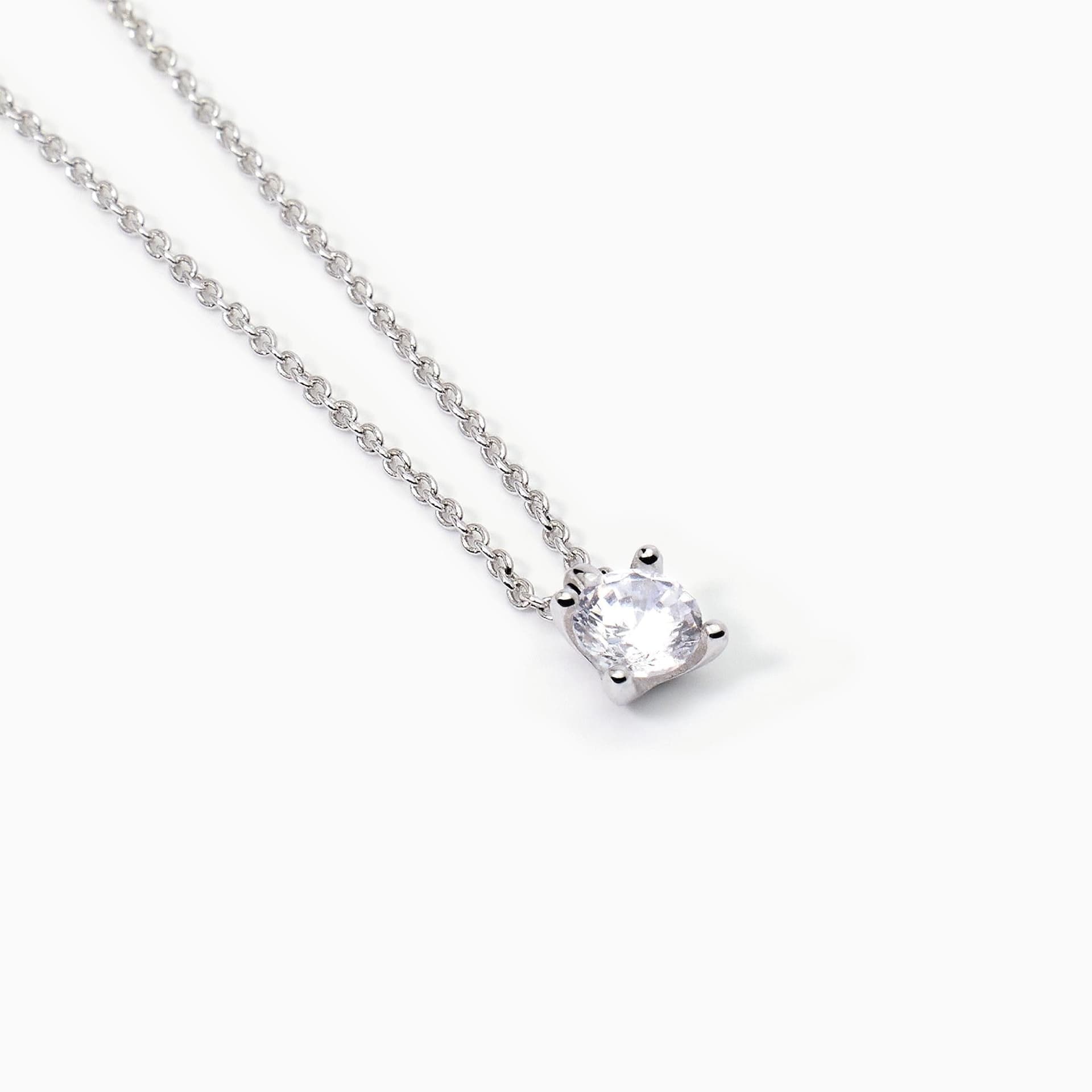 MABINA  - Collana Girocollo in argento con punto luce SHINY - 2