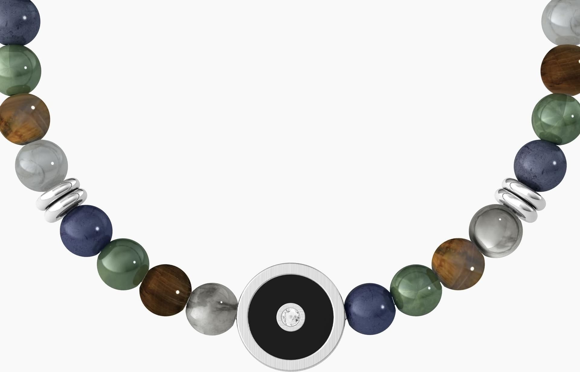 KIDULT   -   Bracciale elastico per il papà con pietre naturali e cristalli  SUPER PAPÀ - 3