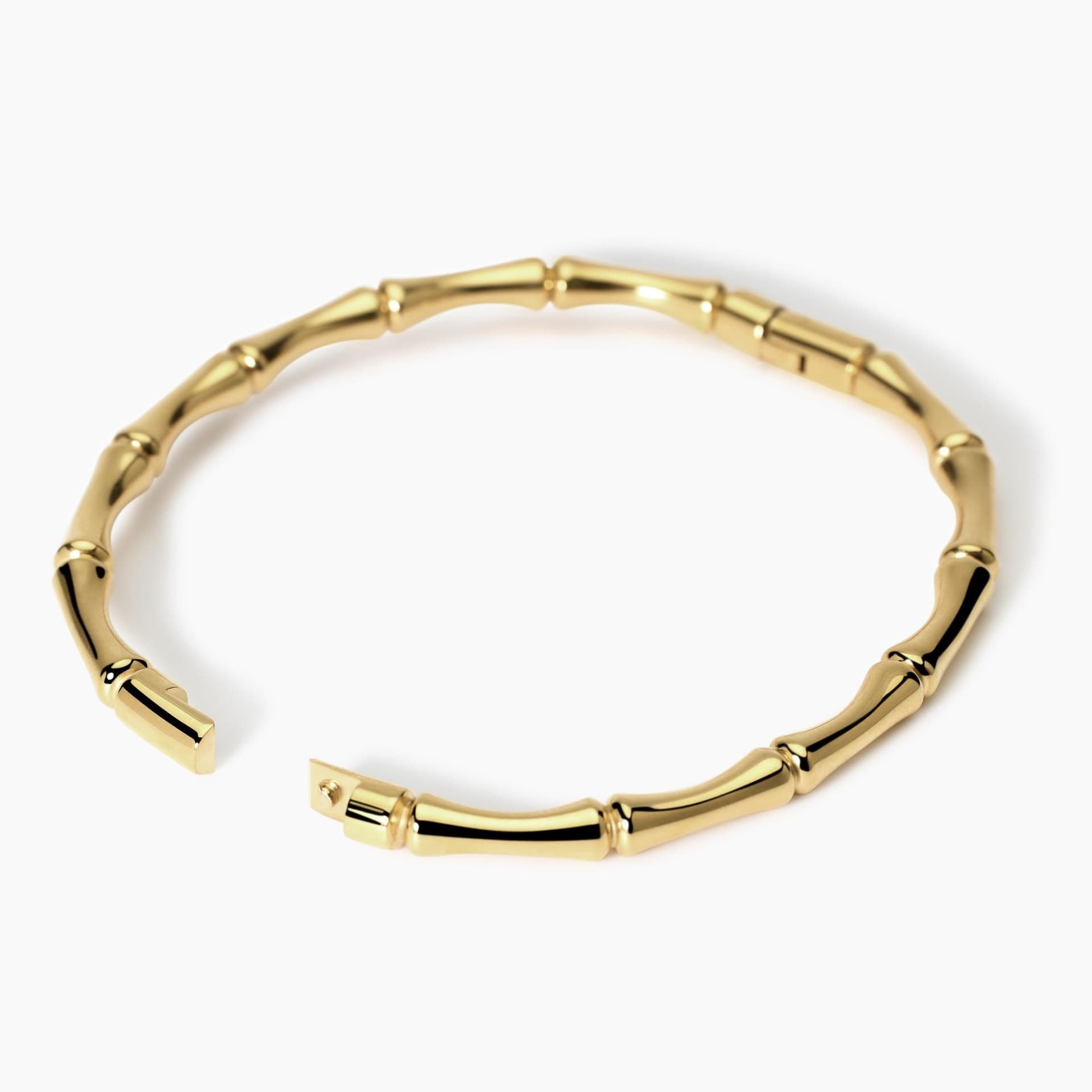 Kidult  -   Bracciale rigido effetto bambù in acciaio dorato - 2