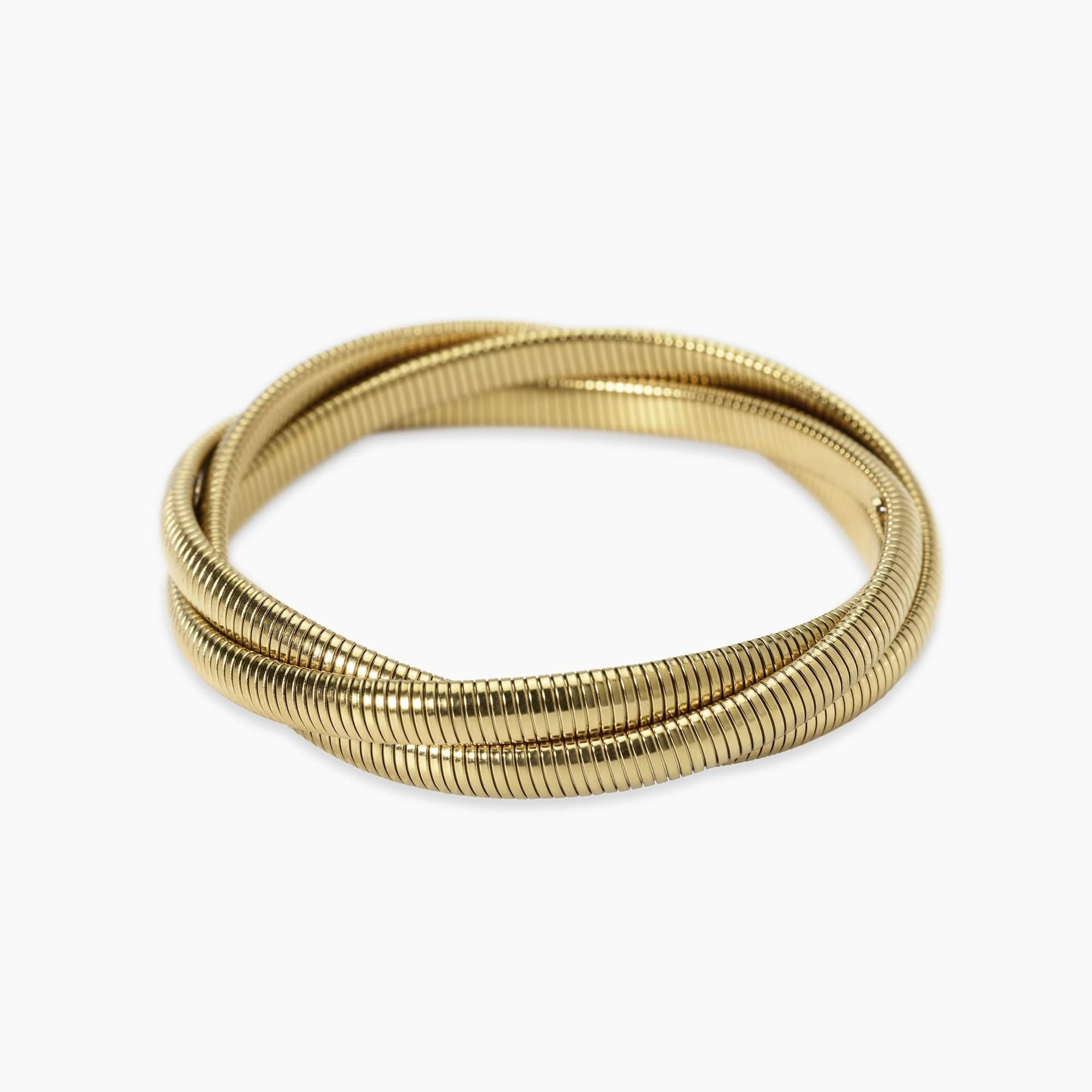 Kidult  -   Bracciale dorato tubogas intrecciato - 2