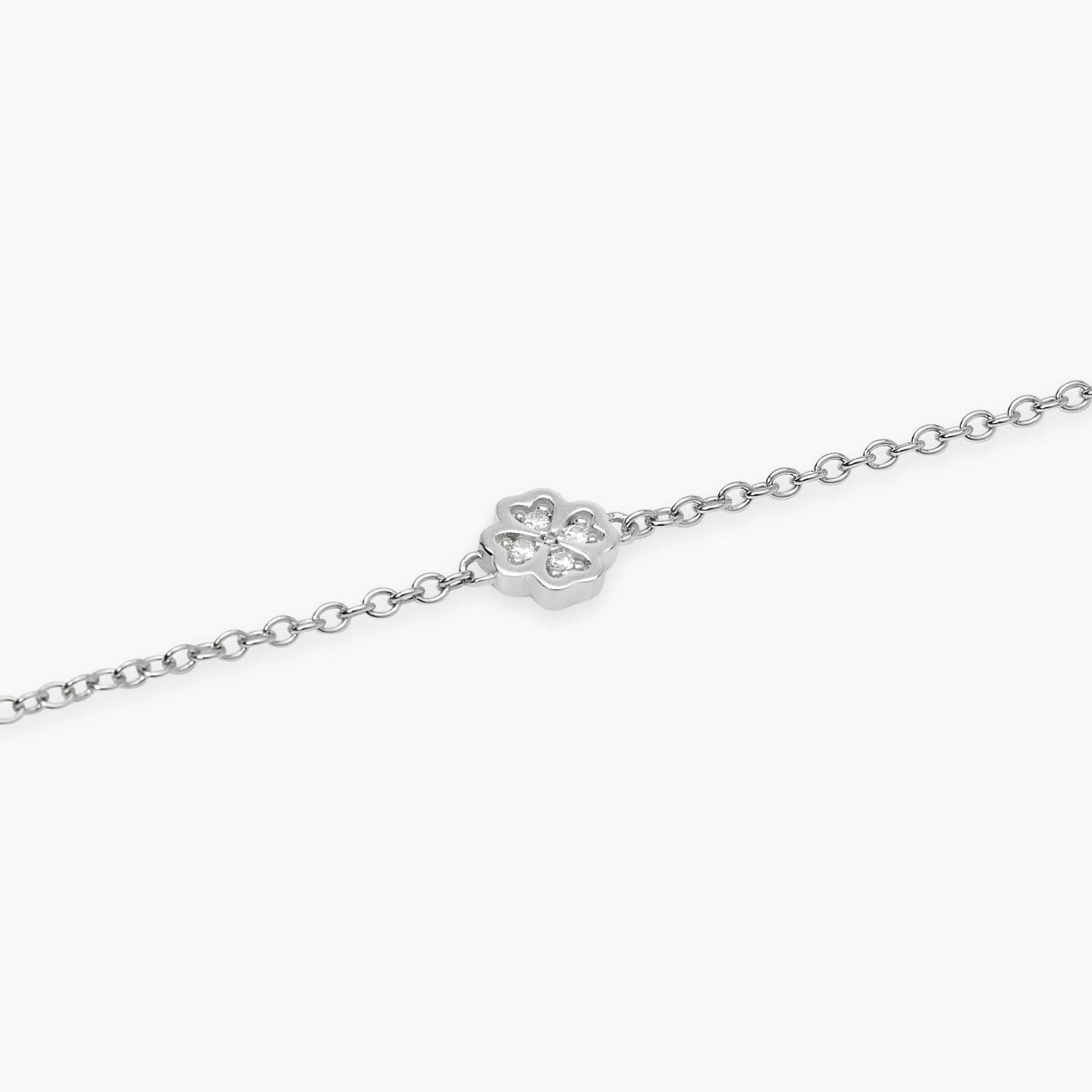 MABINA  - Bracciale con quadrifoglio in diamanti lab-grown - 2