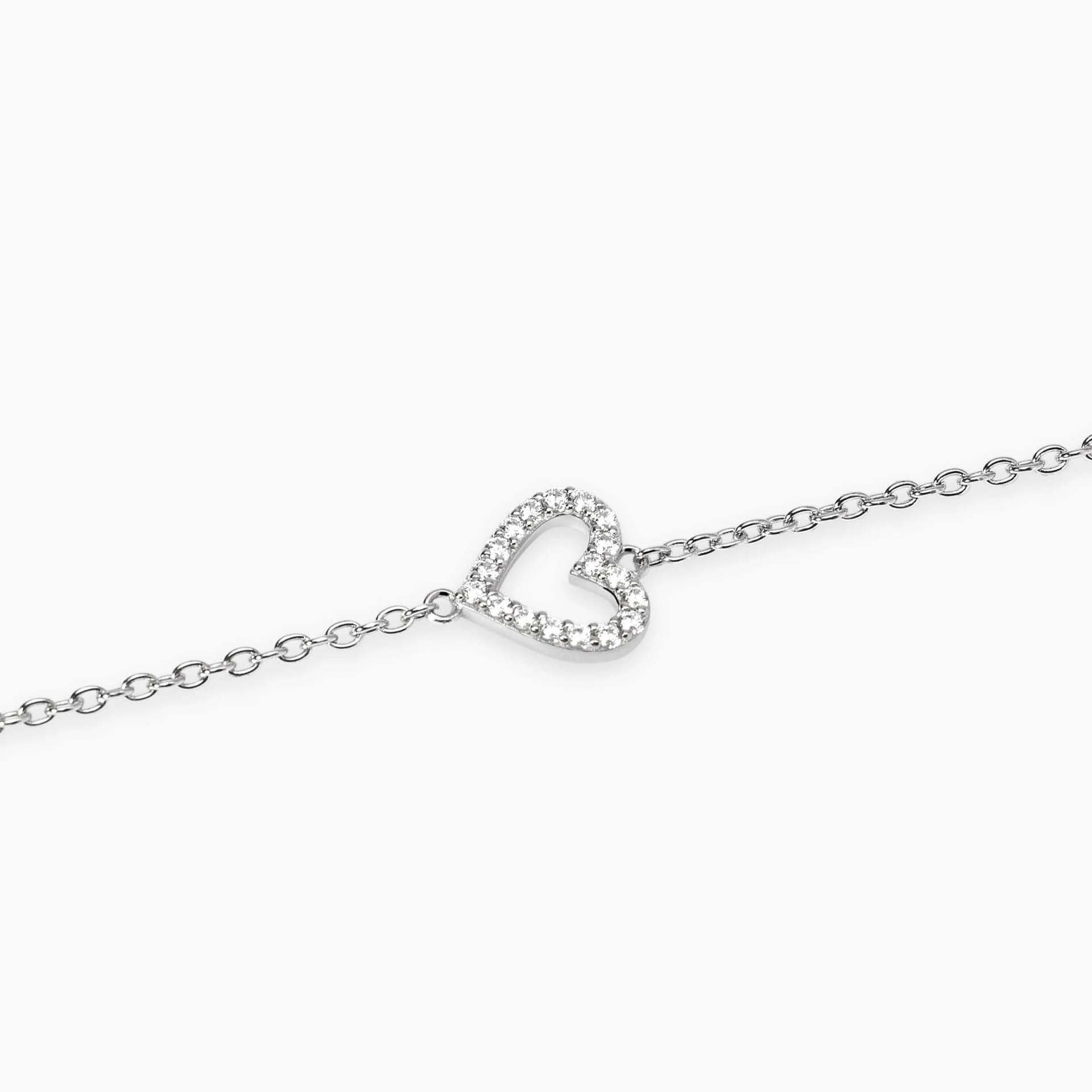 MABINA  - Bracciale con cuore in diamanti lab-grown - 2
