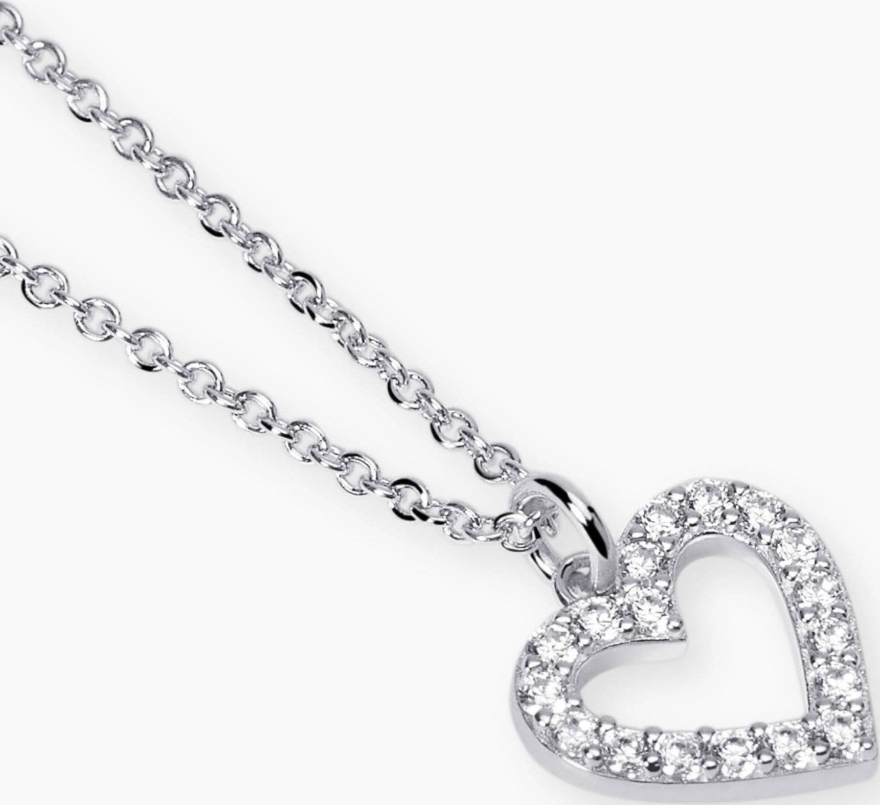 MABINA  - Collana Girocollo con cuore e diamanti lab-grown - 2