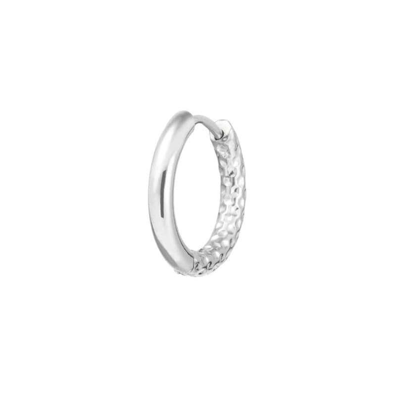 Marlù   - Orecchino a cerchio 1,7 cm trama diamantata - 2