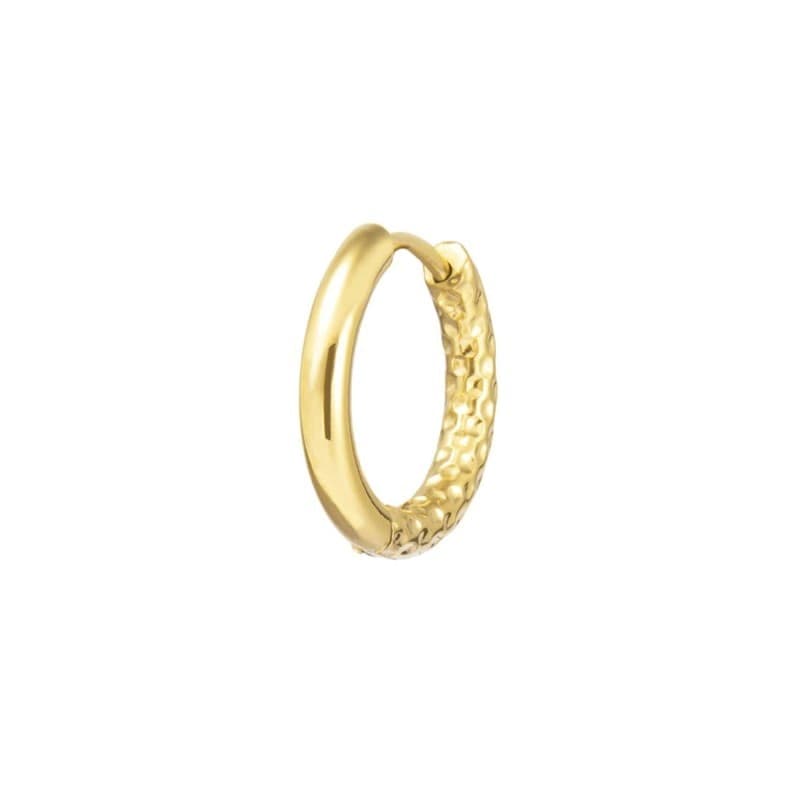 Marlù   - Orecchino a cerchio 1,7 cm trama diamantata - 2