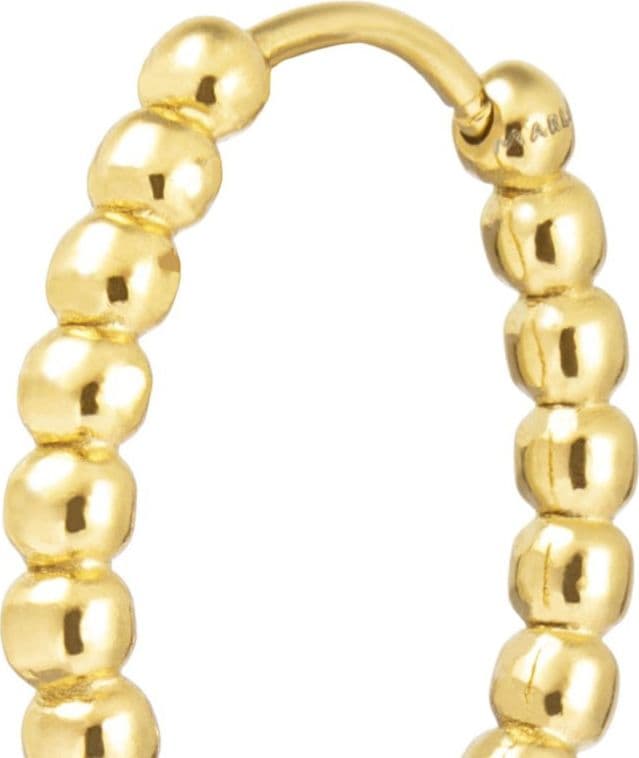 Marlù   -   Orecchino a cerchio 1,9 cm trama con sfere - 2