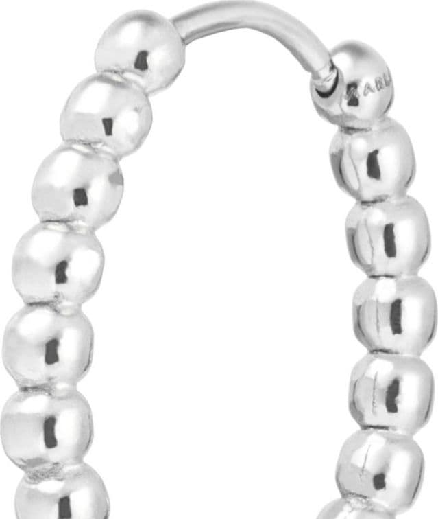 Marlù   -   Orecchino a cerchio 1,9 cm trama con sfere - 2