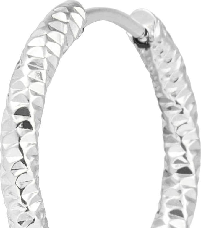 Marlù   -   Orecchino a cerchio ritorto 2,1 cm trama diamantata - 2