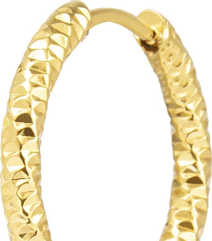 Marlù   -   Orecchino a cerchio ritorto 2,1 cm trama diamantata - 2