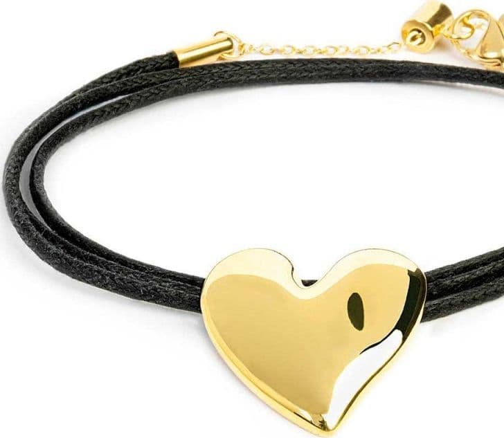 Marlù   Bracciale triplo filo con cordino cerato con cuore irregolare - 2