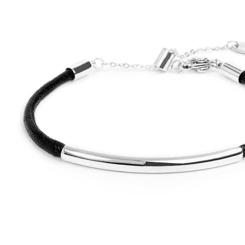 Marlù   Bracciale triplo filo con cordino cerato con tubolare centrale - 2