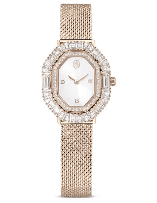 Swarovski  - Orologio Matrix octagon Bracciale di metallo, Tono dorato, Finitura in tonalità champagne dorato