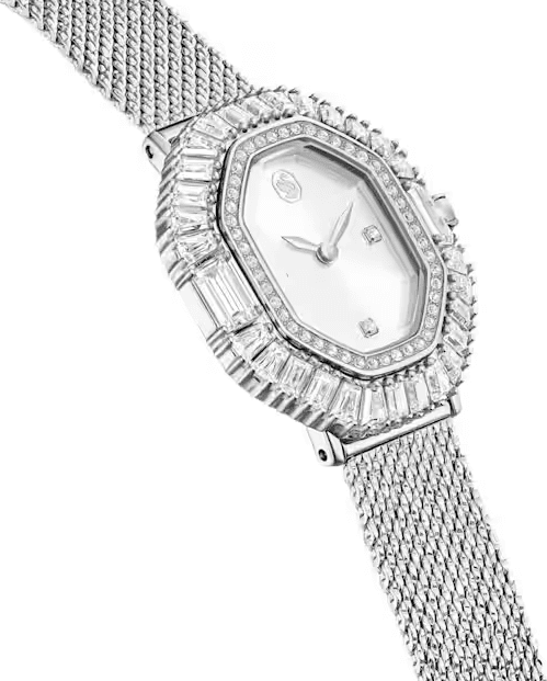 Swarovski  - Orologio Matrix octagon Bracciale di metallo, Tono argentato - 6