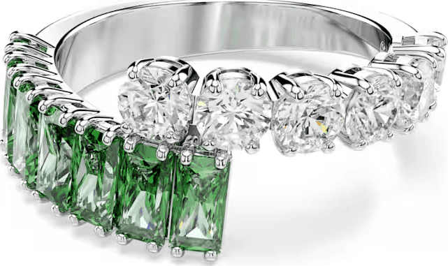 SWAROVSKI - Anello Matrix Taglio misto, Verde, Placcato rodio - 2