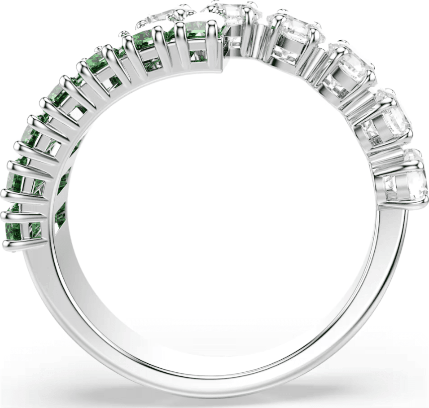 SWAROVSKI - Anello Matrix Taglio misto, Verde, Placcato rodio - 3