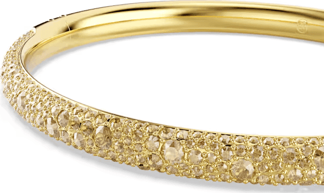 SWAROVSKI - Bracciale rigido Sublima Pavé a neve, Tono dorato, Placcato color oro - 5