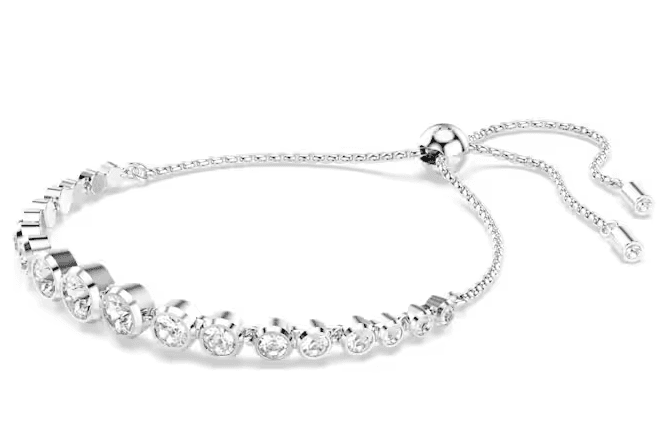 SWAROVSKI - Bracciale Tennis Imber Tagli arrotondati misti, Bianco, Placcato rodio - 2