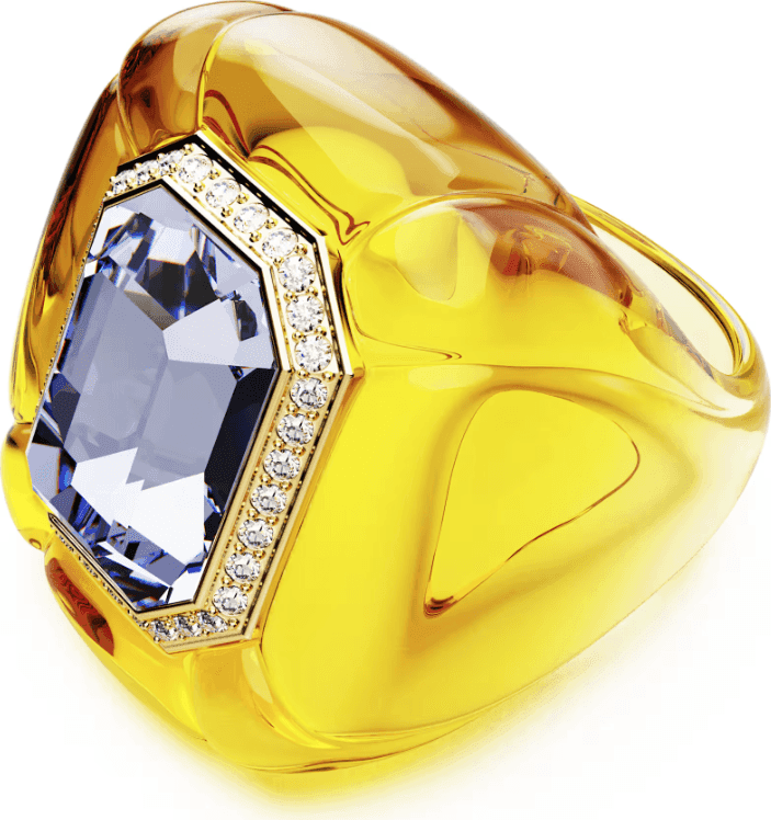 SWAROVSKI - Anello cocktail Dulcis Taglio Cushion, Pavé, Giallo - 2