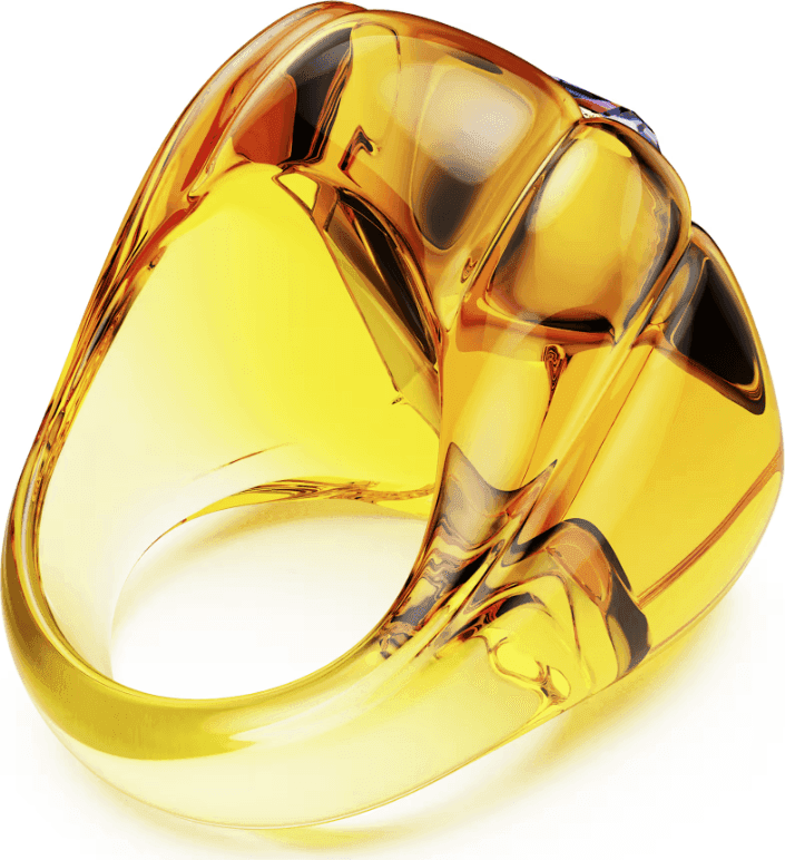 SWAROVSKI - Anello cocktail Dulcis Taglio Cushion, Pavé, Giallo - 4