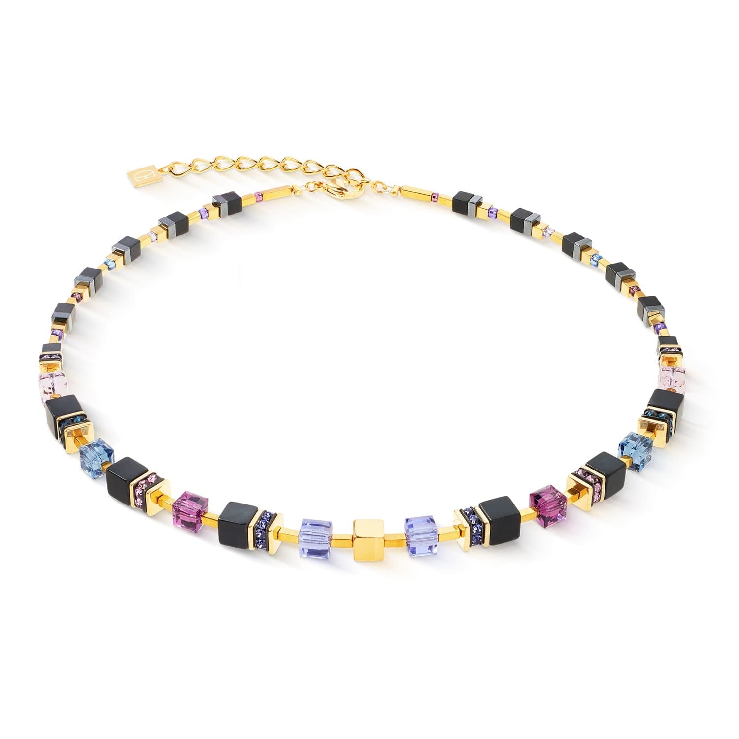 Coeur de Lion -Collana GeoCUBE® Precious Classic Blue Moon oro