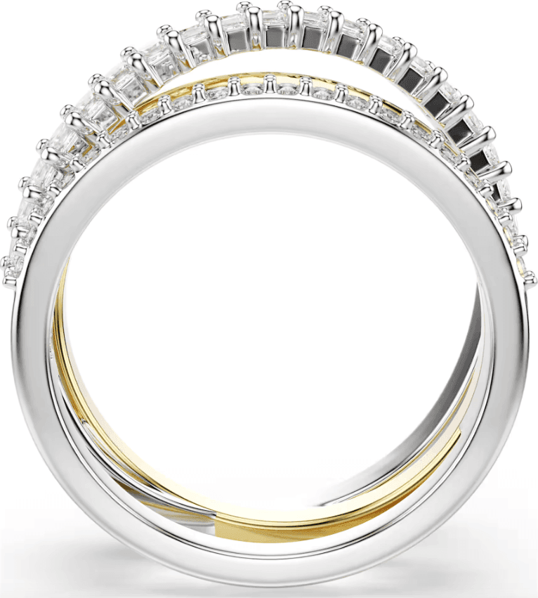 SWAROVSKI  -  Anello Hyperbola Taglio misto, Bianco, Mix di finiture - 3