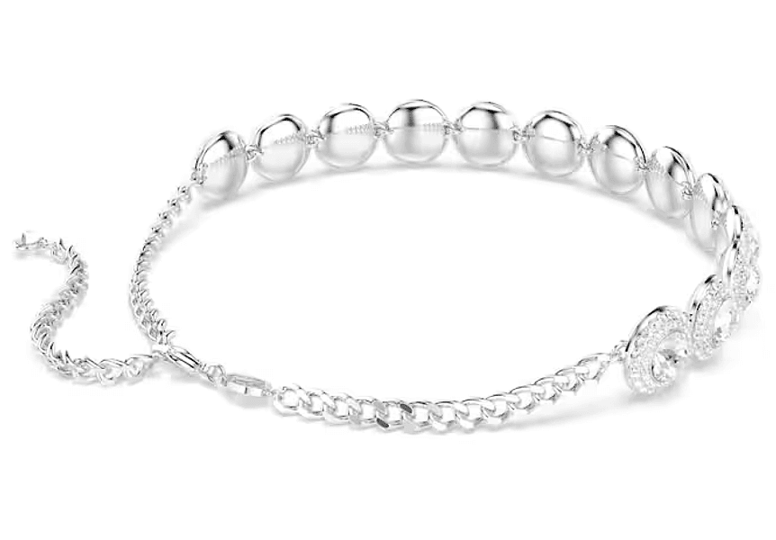SWAROVSKI -  Collana Girocollo Una Angelic Bianco, Placcato rodio - 3