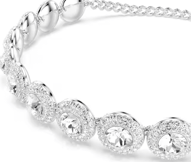 SWAROVSKI -  Collana Girocollo Una Angelic Bianco, Placcato rodio - 4