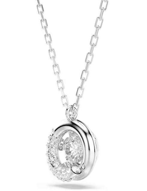 SWAROVSKI -  Collana con Pendente Dextera Taglio Round, Bianco, Placcato rodio - 3