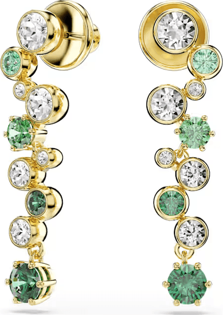 SWAROVSKI -  Orecchini pendenti Constella Taglio misto, Verdi, Placcato color oro