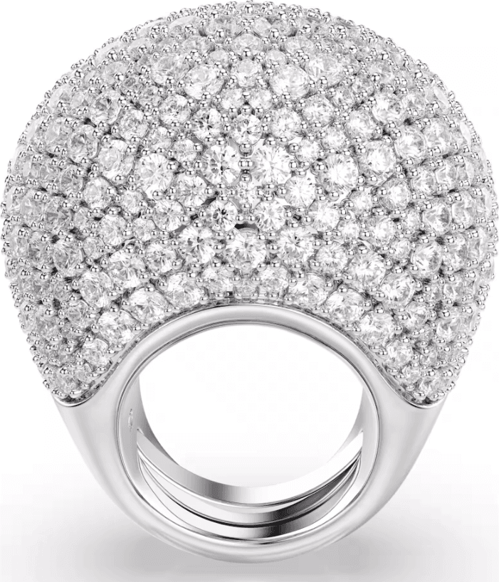 SWAROVSKI  -  Anello cocktail Sublima Grande, Bianco, Placcato rodio - 3