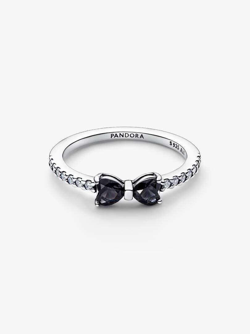 Pandora   Anello Fiocco Luminoso Nero Argento Sterling 925 - 2