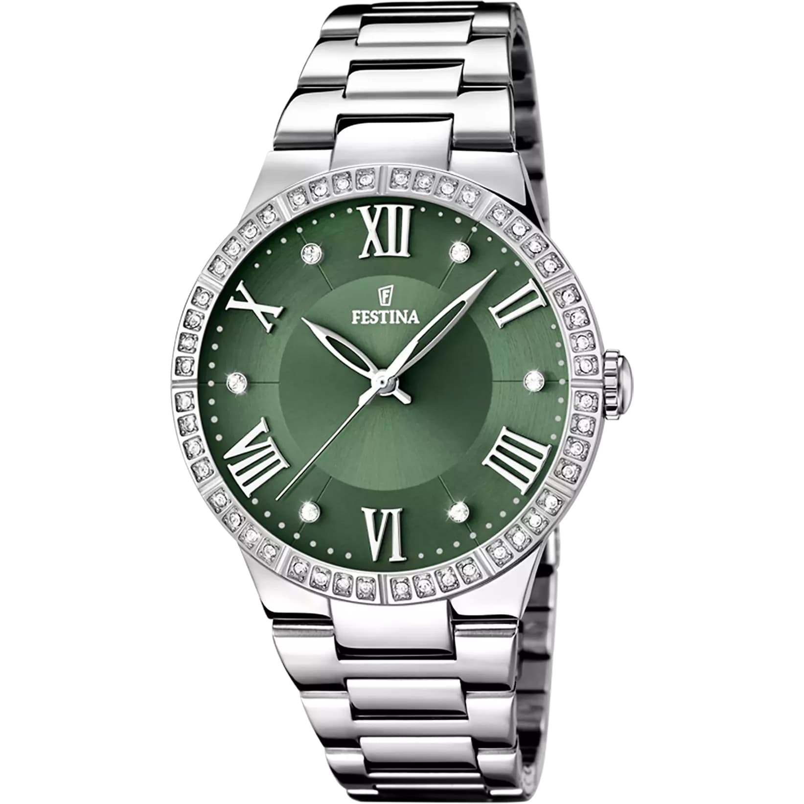 FESTINA  OROLOGIO VERDE ACCIAIO DONNA