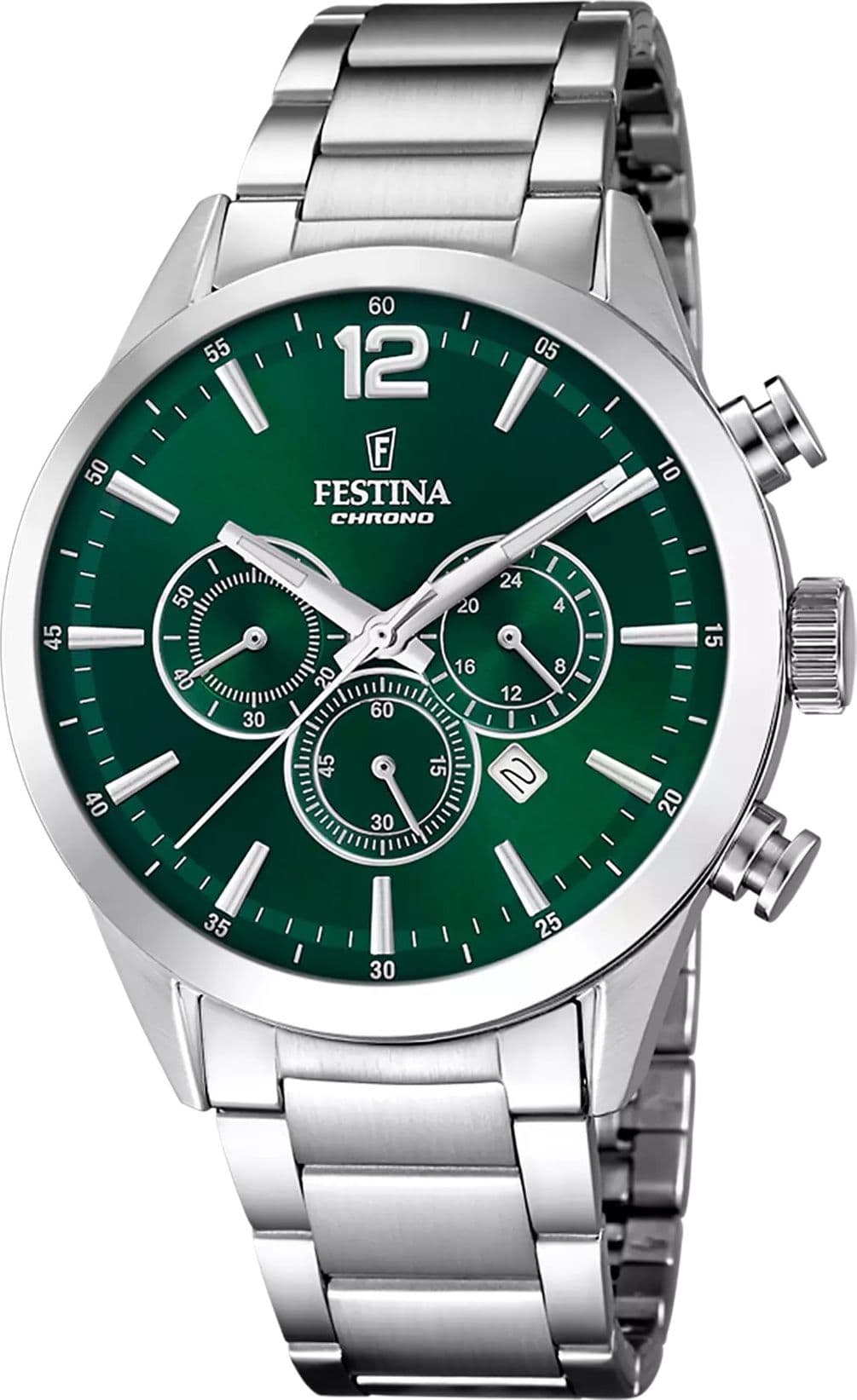 FESTINA     OROLOGIO VERDE ACCIAIO UOMO