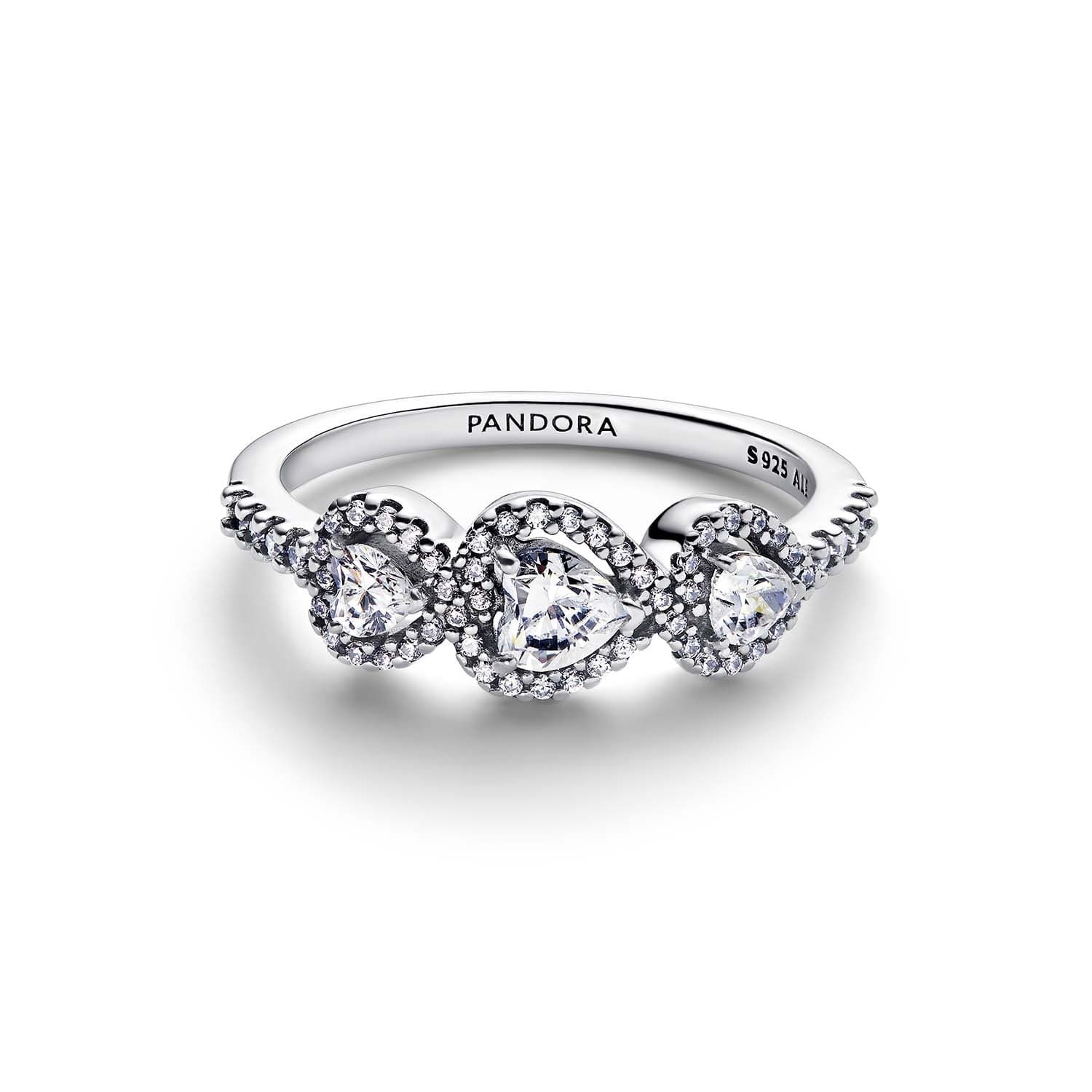 Pandora - Anello Tre Cuori Argento Sterling 925 - 2