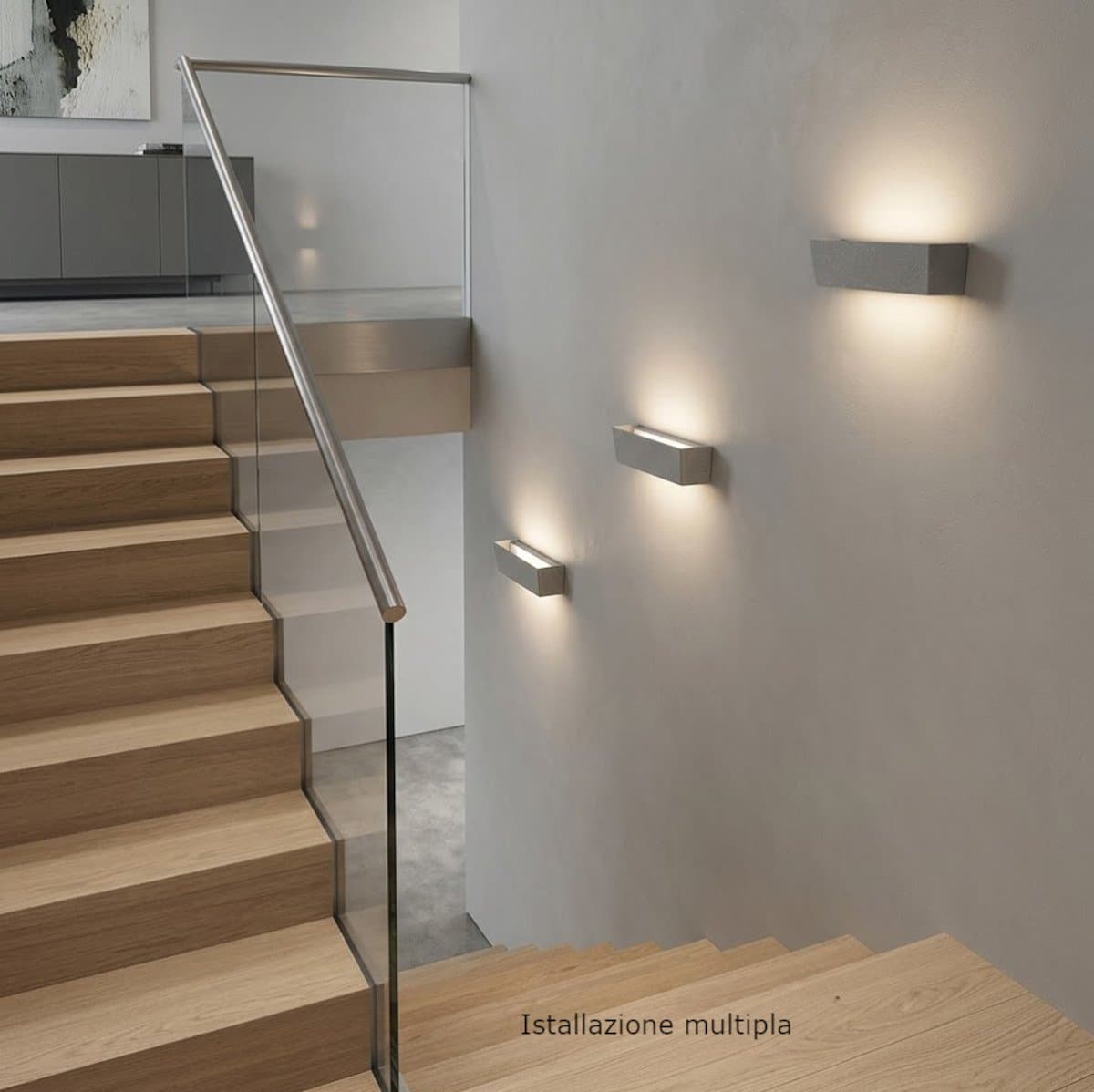 Applique moderno Top Light KING 1235 AP LED CCT SWITCH metallo biemissione - 3